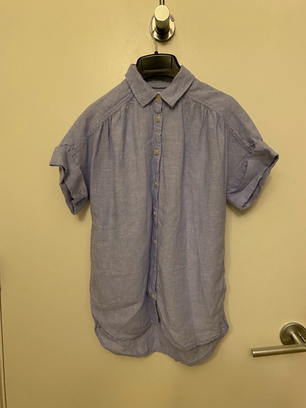 J. Crew Light Blue Relaxed Linen Shirt
